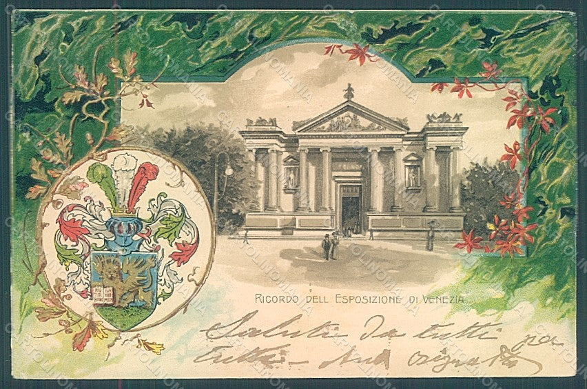 Italy Venezia Expo Palazzo Principale Gruss Relief postcard HR1919 – fronte