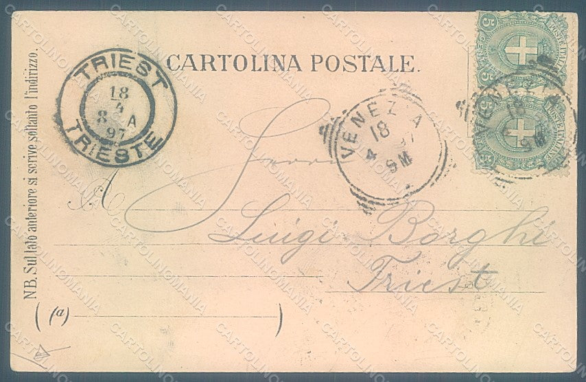 Italy Venezia Expo Lady Gruss 1897 Litho Shneider 135 postcard HR1921 – retro