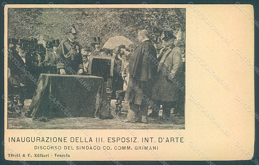 Italy Venezia III Expo 1899 Sindaco Grimani CORNER CREASED postcard HR1931 – fronte