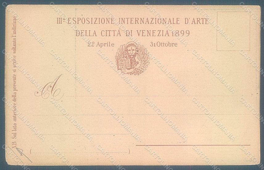 Italy Venezia III Expo 1899 Sindaco Grimani CORNER CREASED postcard HR1931 – retro