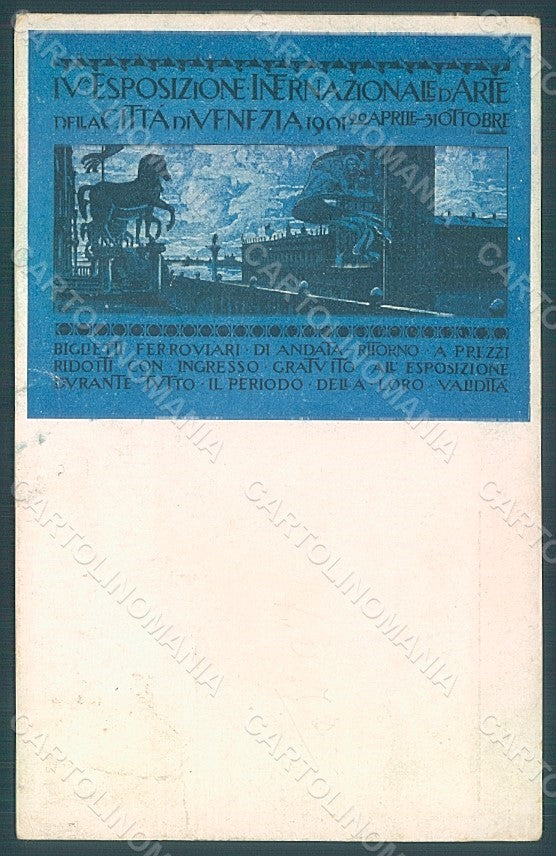 Artist Signed Sezanne A. Venezia IV Expo 1901 WRINKLES postcard HR1935 – fronte