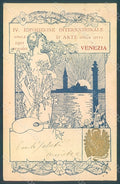 Artist Signed Lady Art Nouveau Venezia IV Expo 1901 Esposizione Arte pc HR1938 – fronte