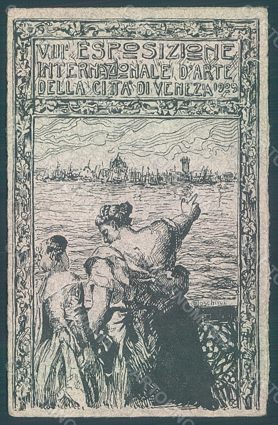 Artist Signed Boschini Lady Venezia VIII Expo 1909 postcard HR1956 – fronte
