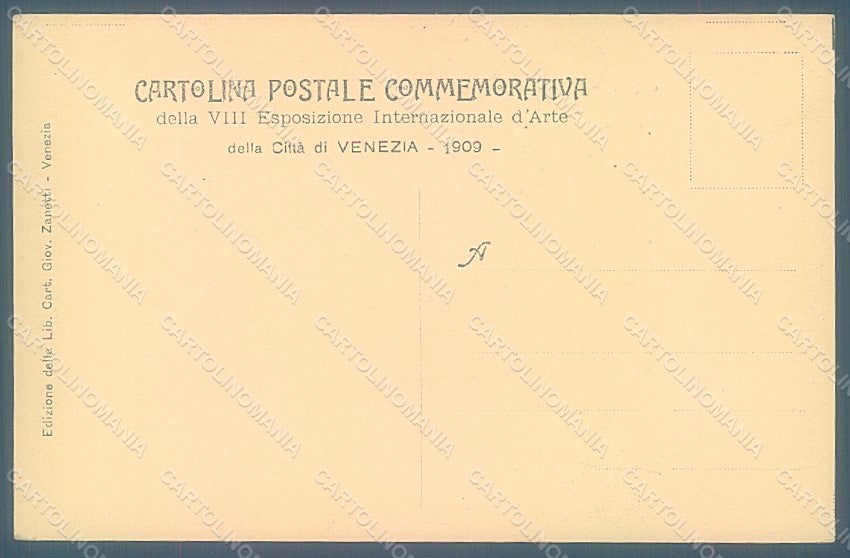 Artist Signed Ortelli Venezia VIII Expo 1909 Esposizione Arte postcard HR1962 – retro