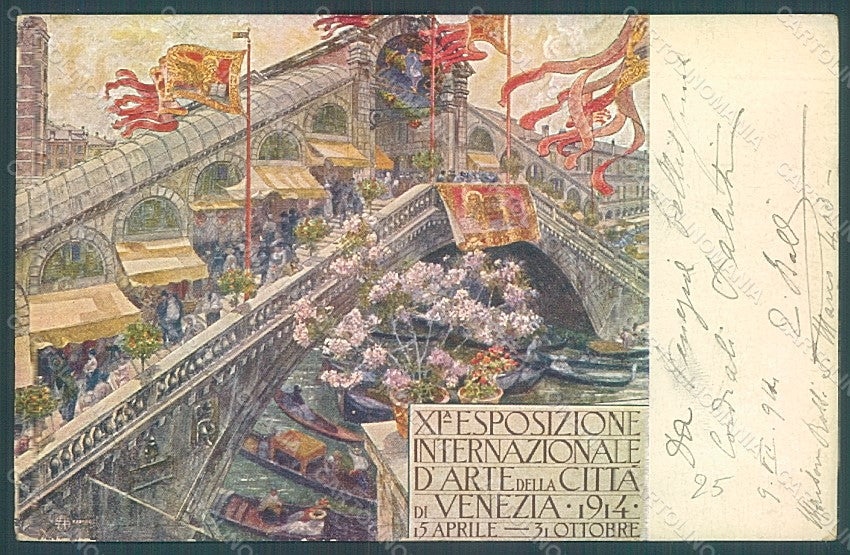 Artist Signed Sezanne Venezia XI Expo 1914 Esposizione Arte postcard HR1969 – fronte