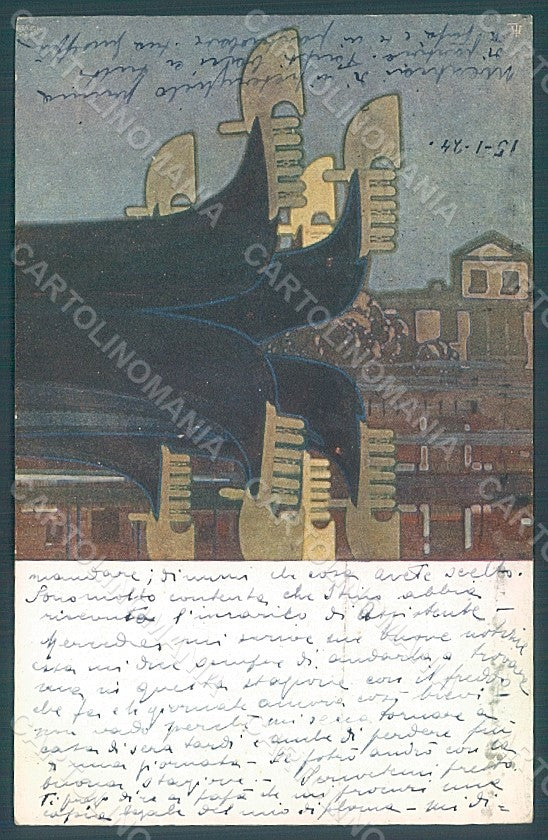 Artist Signed Marussig Venezia XII Expo 1920 Esposizione Arte postcard HR1970 – fronte