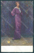 Artist Signed Novellini Lady Venezia XI Expo 1914 Esposizione Arte pc HR1971 – fronte