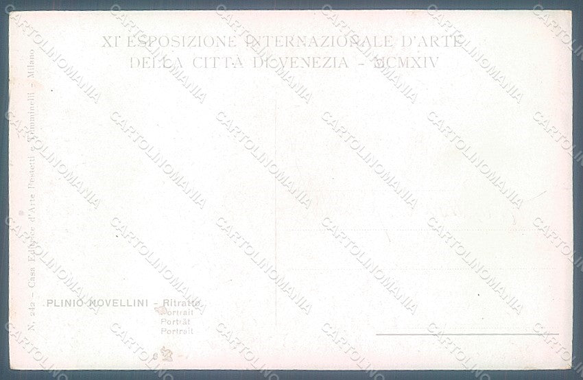 Artist Signed Novellini Lady Venezia XI Expo 1914 Esposizione Arte pc HR1971 – retro