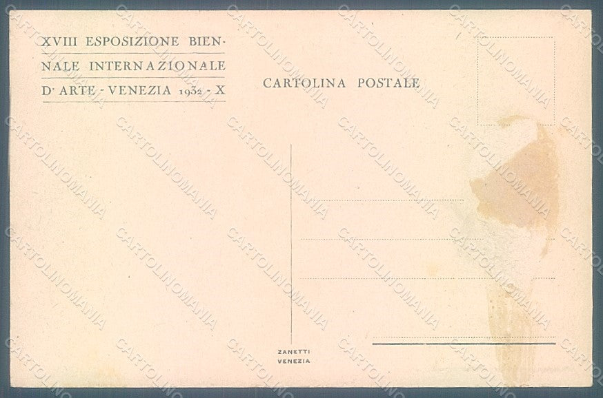 Artist Signed Bramanti Venezia XVIII Expo 1932 Arte CORNER CREASED pc HR1979 – retro