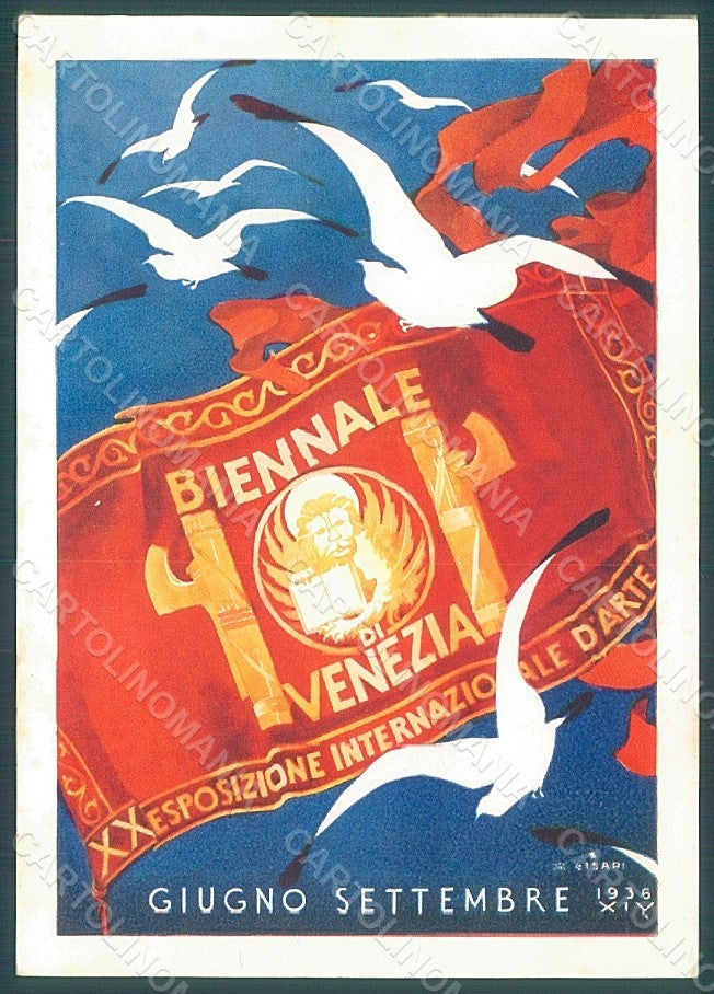 Artist Signed Cisari Venezia XX Expo 1936 Esposizione Arte Fascismo FG pc HR1981 – fronte