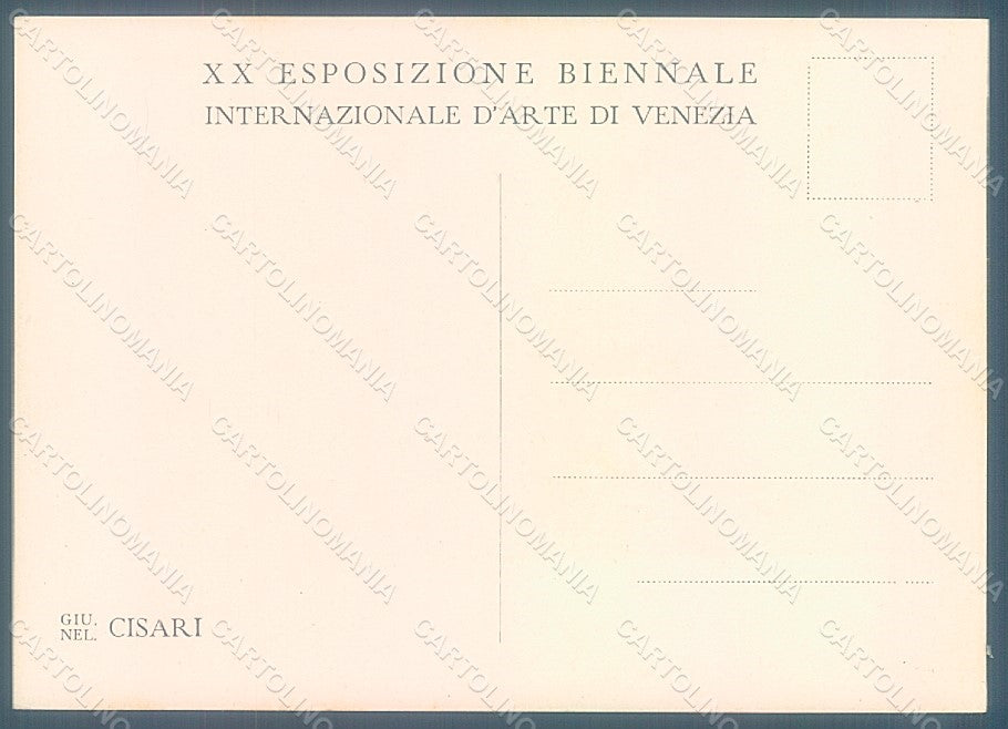 Artist Signed Cisari Venezia XX Expo 1936 Esposizione Arte Fascismo FG pc HR1981 – retro
