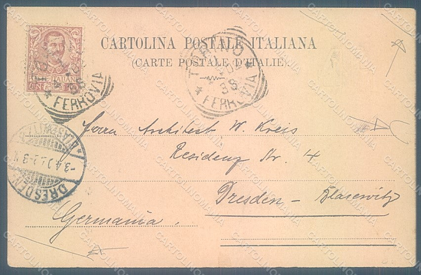 Italy Torino I Esposizione Arte Decorativa 1902 TEARED CORNER CREASED pc HR1989 – retro