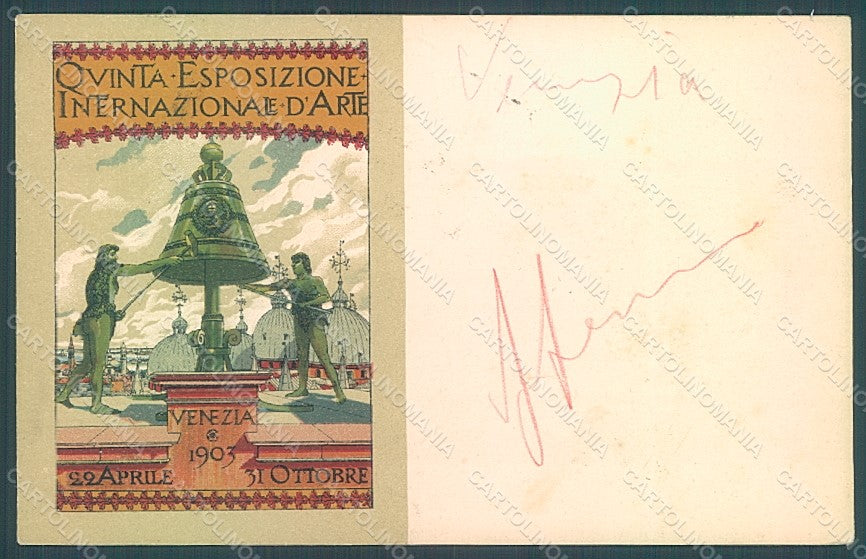 Artist Signed Sezanne A. Venezia V Expo 1903 Esposizione Arte postcard HR1992 – fronte
