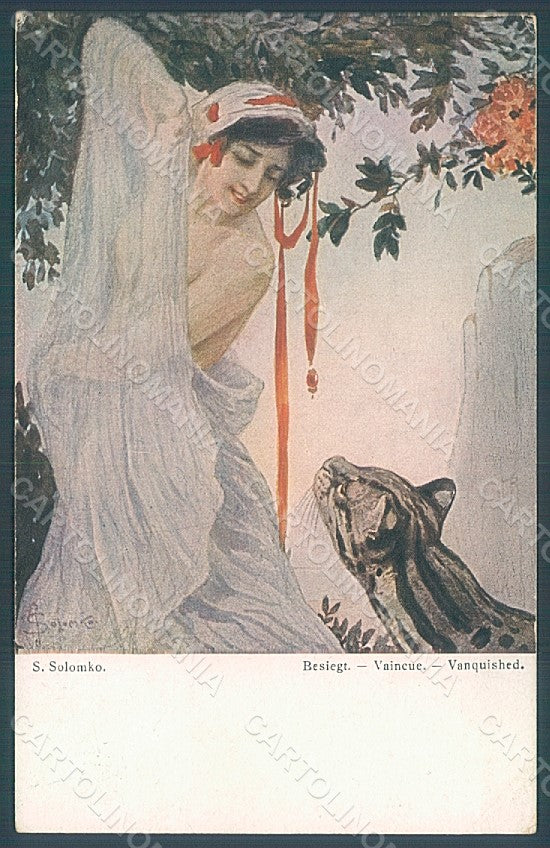 Artist Signed Solomko Lady Vanquished TSN serie 152 WRINKLE postcard HR1994 – fronte