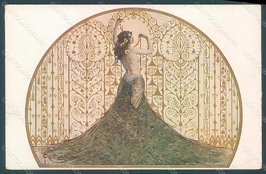 Artist Signed Solomko Risque Lady Vanity TSN serie 228 postcard HR1995 – fronte