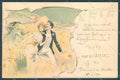 Artist Signed Abeille Lady Ete Art Nouveau ERIKA serie 702 postcard HR1997 – fronte