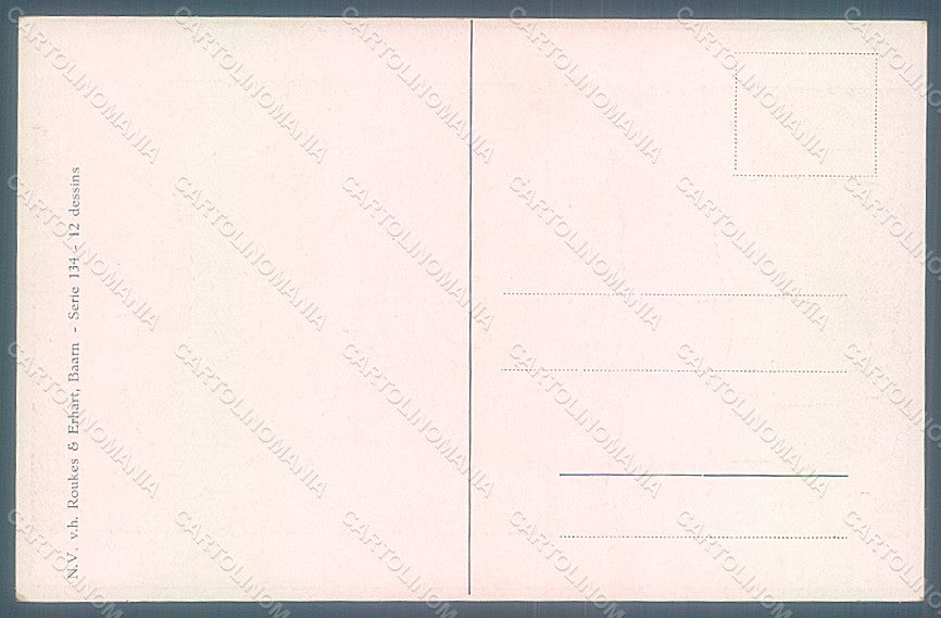 Artist Signed Rie Cramer Lady June Roses Seasons serie 134 postcard HR2000 – retro