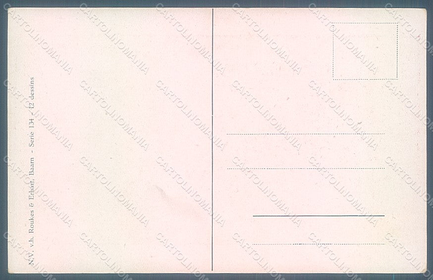 Artist Signed Rie Cramer Children July Waves Seasons serie 134 postcard HR2002 – retro