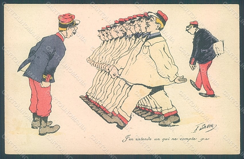 Artist Signed Sager X. Soldiers Military K.F. Paris serie 4573 postcard HR2010 – fronte