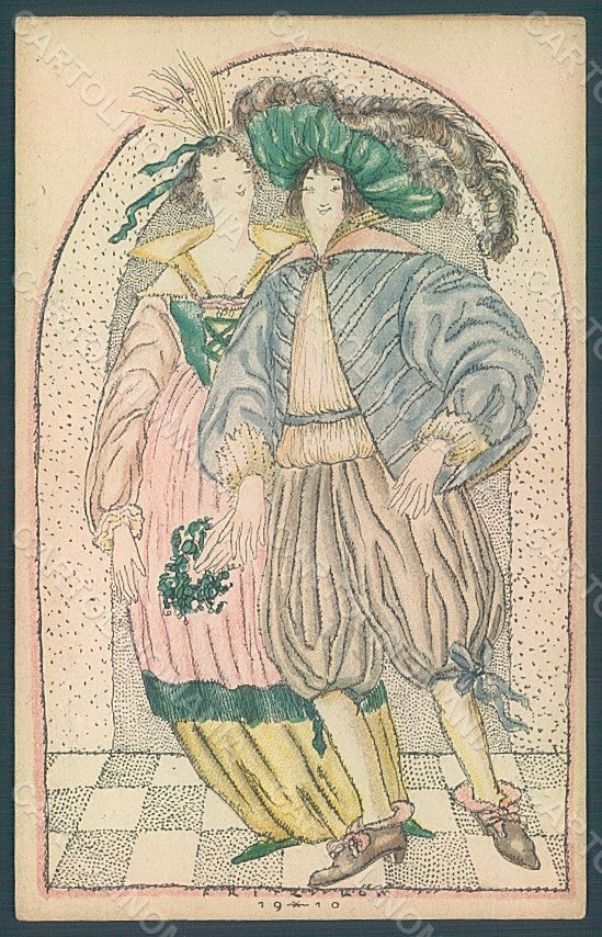 Artist Low Fritzi Lady Couple Wiener Werkstatte Werskstaette 1001 pc HR2012 – fronte