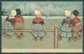 Artist Signed Parkinson E Dutch Children Sea Dondorf 210 WRINKLE postcard HR2033 – fronte