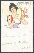Artist Signed Utrillo Spanish Lady Fashion Carmen Opera WRINKLES pc HR2037 – fronte