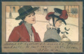 Artist Signed Parkinson Lady Art Nouveau Christmas MM Vienne 191 postcard HR2045 – fronte