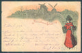 Artist Signed Lady Art Nouveau Cinos Moulin Galette TEARED CREASED pc HR2140 – fronte