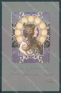 Artist Signed Lady Art Nouveau Byzantine Heads ABRADED Relief postcard HR2150 – fronte