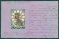Artist Signed Lady Art Nouveau Byzantine Heads CREASES Relief postcard HR2153 – fronte