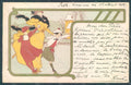 Artist Signed Mignot Lady Art Nouveau Ice-Skating Sport postcard HR2170 – fronte