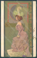 Artist Signed Basch Arpad Lady Art Nouveau La Francaise Relief postcard HR2179 – fronte