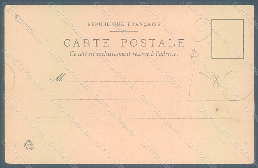 Artist Signed Cheret Lady Casino de Paris Art Nouveau BACK ABRADED pc HR2189 – retro