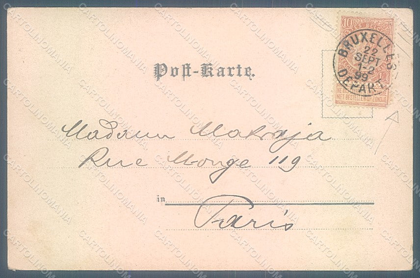 Artist Signed Jozsa Carl Lady Art Nouveau CORNER CREASES postcard HR2197 – retro
