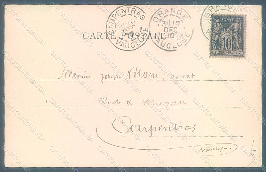 Artist Signed Mignot Lady Art Nouveau Car CORNER CREASE postcard HR2222 – retro