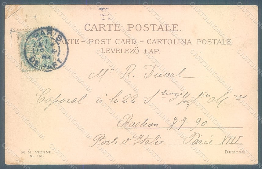 Artist Signed Parkinson Lady Art Nouveau CORNER CREASE M.M. Vienne 191 pc HR2225 – retro
