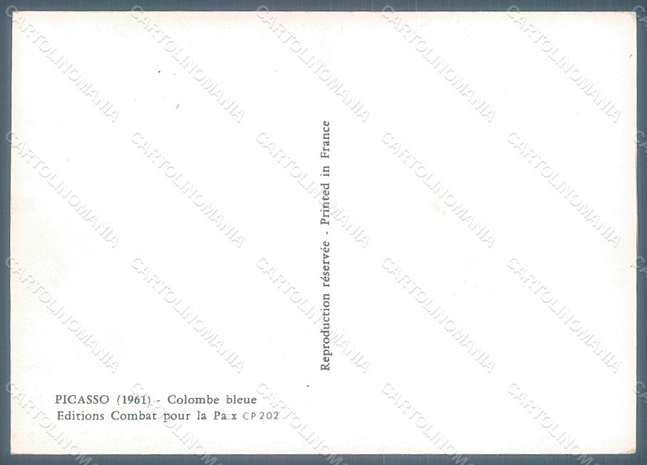Artist Signed Picasso Colombe Bleue Dove Pax FG postcard HR2240 – retro