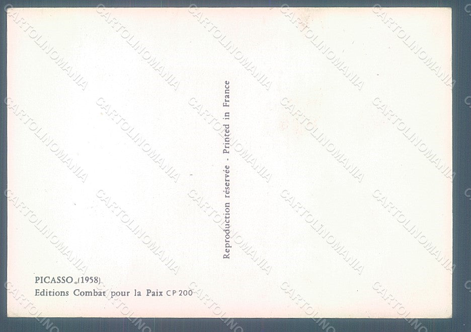 Artist Signed Picasso La Colombe de Avenir Flowers Pax FG postcard HR2243 – retro