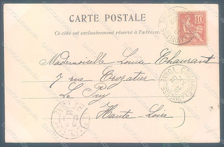 Artist Signed Grasset Lady Art Nouveau Collection des Cent 16 postcard HR2254 – retro