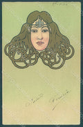 Artist Signed Meunier H. Lady Art Nouveau postcard HR2260 – fronte