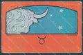 Artist Signed Meunier H. Art Nouveau Zodiac Signs Taureau HOLE CREASED pc HR2278 – fronte