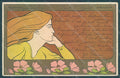 Artist Signed Meunier Lady Art Nouveau Eglantier Inspiration ABRADED pc HR2285 – fronte