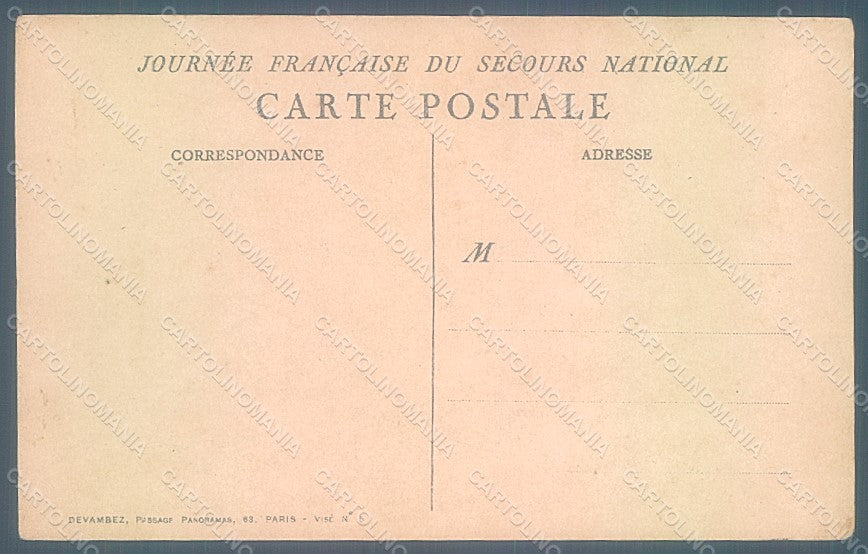 Artist Signed Steinlen Lady French National Rescue Day postcard HR2308 – retro
