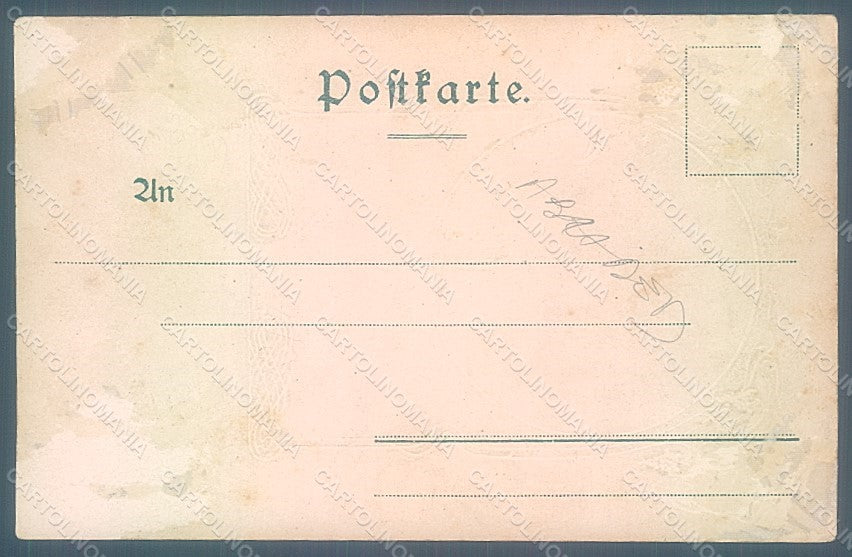 Artist Signed Lady Art Nouveau Wine Wein Toasting Fritz Rehm ABRADED pc HR2311 – retro