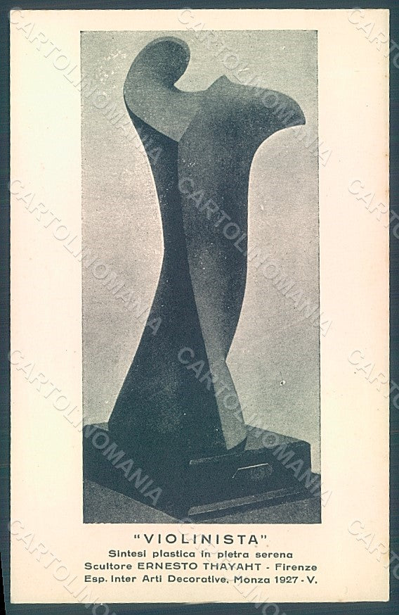 Artist Thayaht Futurism Violinista Violinist Firenze EXPO Monza 1927 pc HR2320 – fronte