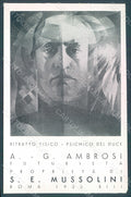 Artist Ambrosi Futurism Roma 1935 Ritratto Fisico Psichico Mussolini pc HR2324 – fronte