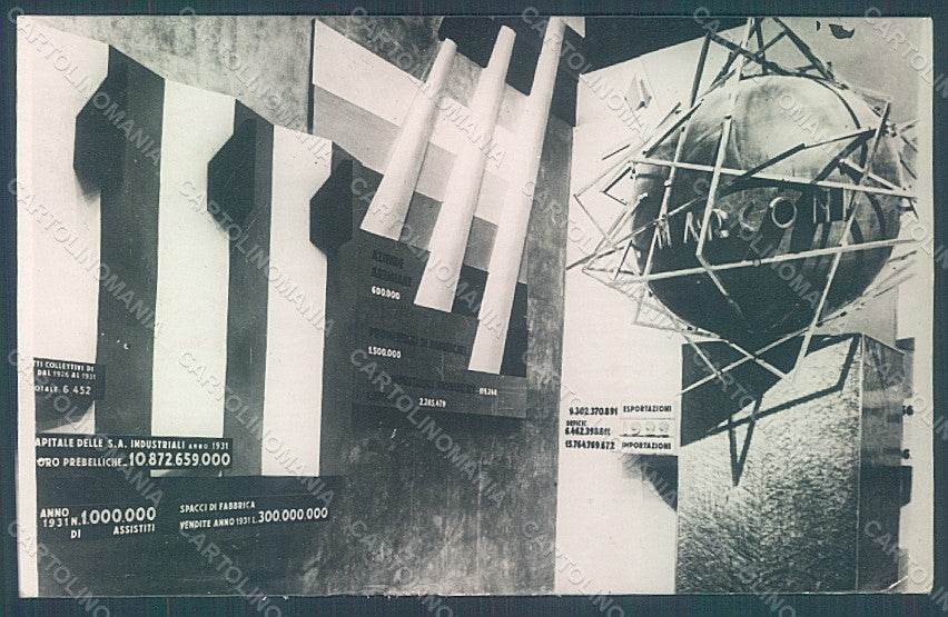 Artist Signed Prampolini Futurism Fascismo Expo Roma RPPC postcard HR2333 – fronte