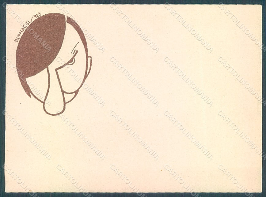 Artist Signed Pannaggi Futurism Luciano Folgore Poet FG postcard HR2335 – fronte