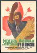 Artist Signed Dudovich Fascism Man Expo Agriculture Firenze 1934 FG pc HR2356 – fronte