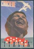 Artist Signed Carboni Lady Italian Cruises Crociere Italia FG postcard HR2358 – fronte